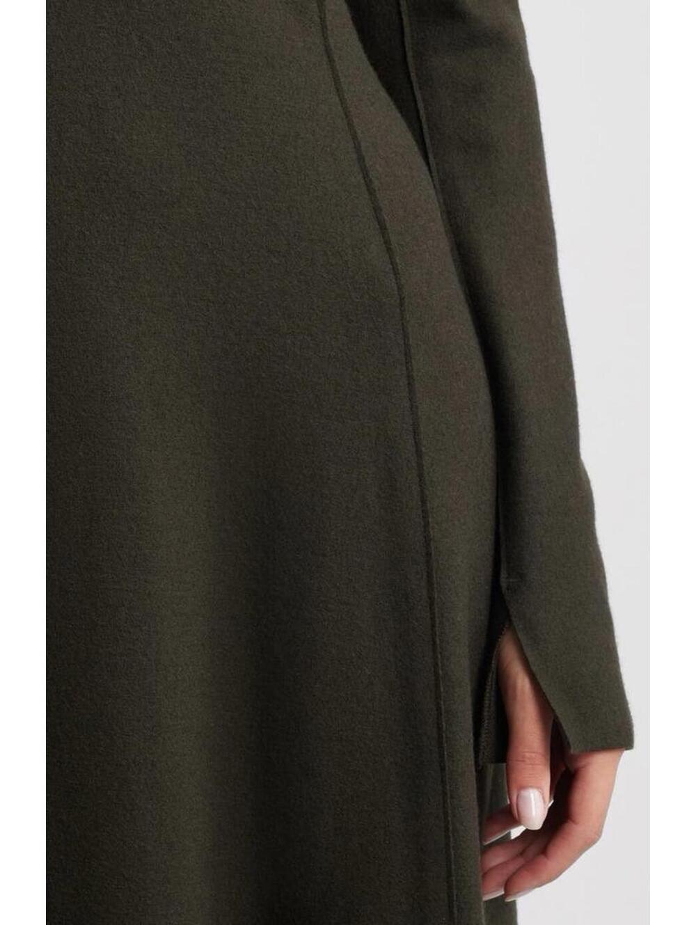 New Rag & Bone Yan Long Sleeve Wool Sweater Dress in Army Size 8 - Picture 4 of 13